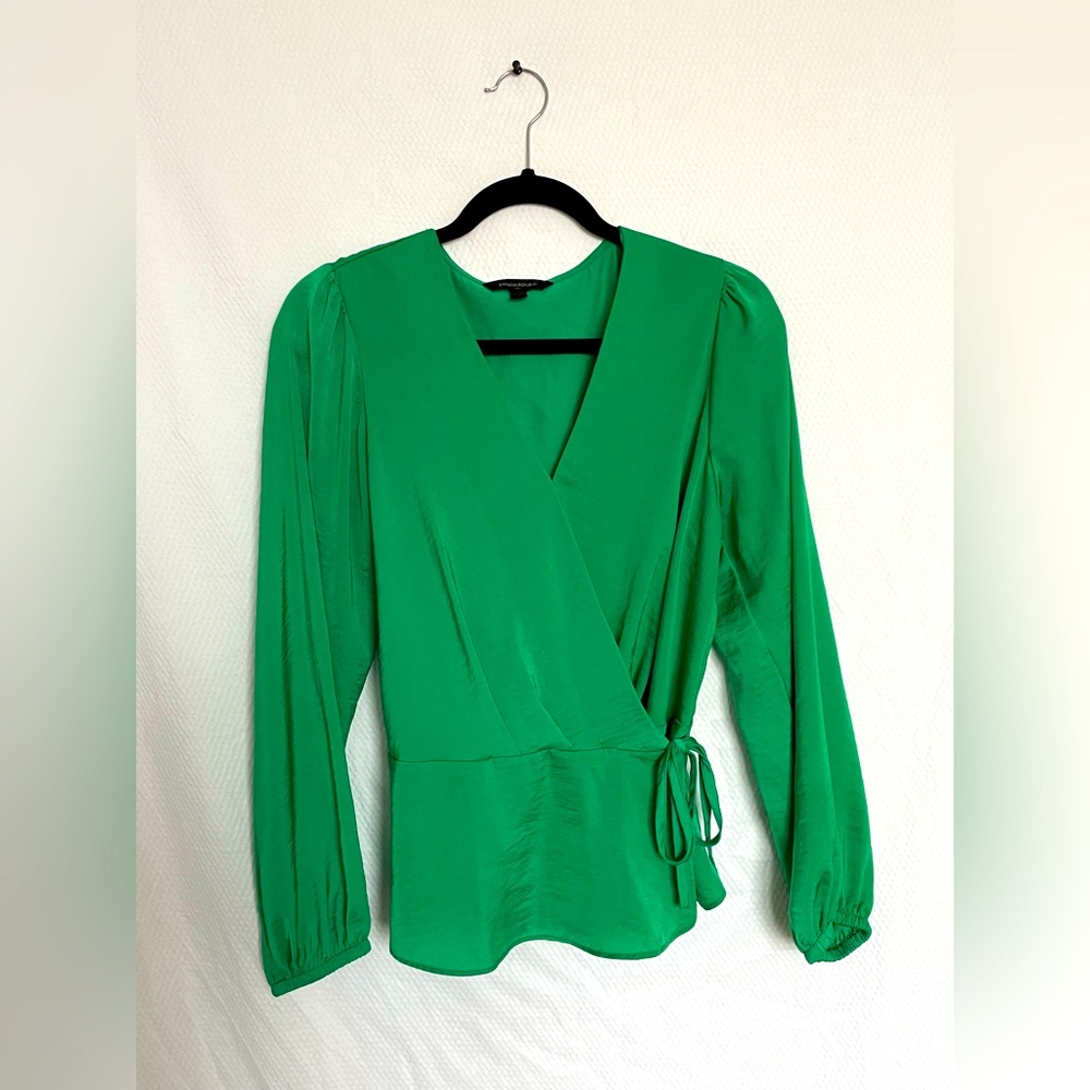 Peplum Wrap Blouse